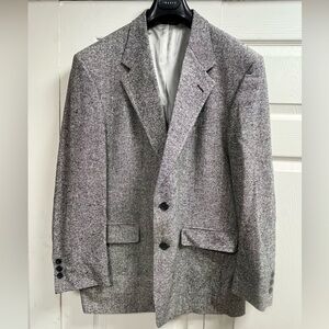 Lord and Taylor Men’s Silk Suit Jack White Black Speckled 42R